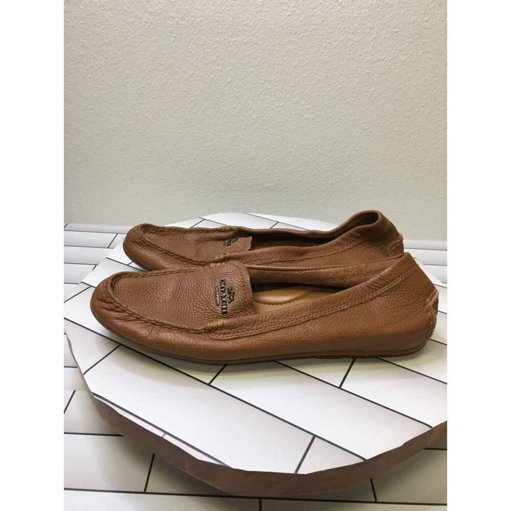 Coach Women's Mary Lock Up Loafers size 8 Brown